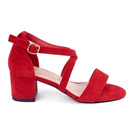 Sandalias con rayas de Sergio Leone rojo 4