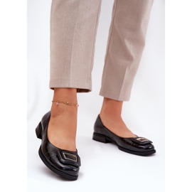 S.Barski Ballerinas de cuero con decoración MK51-059 Negro 2 S.Barski Ballerinas de cuero con decoración MK51-059 Negro 2
