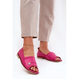 Ballerinas elegantes de cuero con dedos desnudos Zazoo 1865 FUCHSIA rosa 2