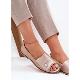 Ballerinas elegantes de cuero con dedos desnudos Zazoo 1865 beige 7