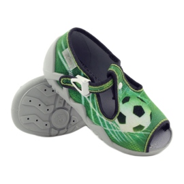 Zapatos infantiles befado, pantuflas 217p093 verde con pelota 3