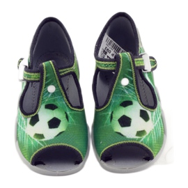 Zapatos infantiles befado, pantuflas 217p093 verde con pelota 4