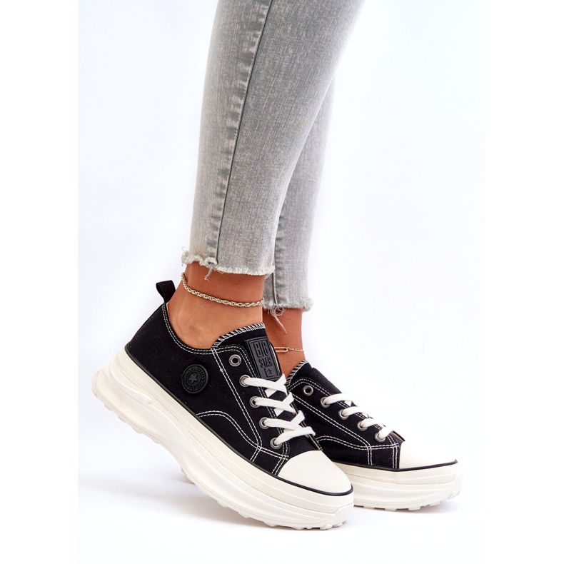 Zapatillas de deporte femeninas en la enorme suela Big Star NN274125 Negro 1