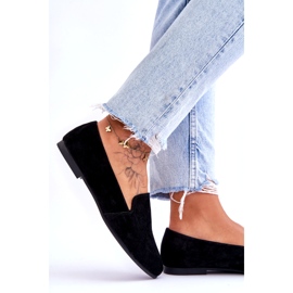 S.Barski Trasles de gamuza de cuero de negro 3