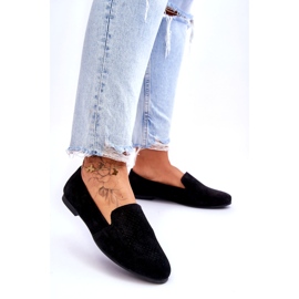 S.Barski Trasles de gamuza de cuero de negro 2