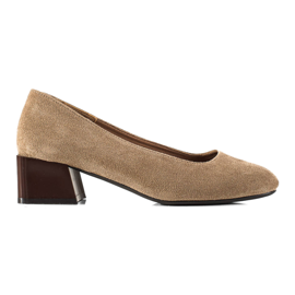Zapatos de tacón casuales de Sergio Leone beige 4