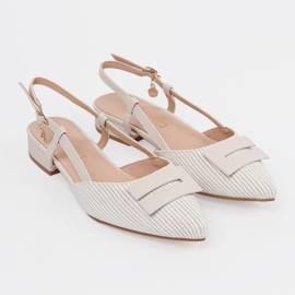 Goodin Sandalias blancas con un tacón abierto blanco 3