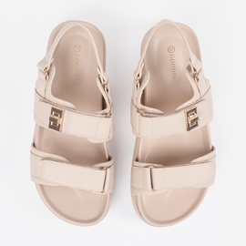 Goodin Beige elegantes sandalias en la plataforma 4