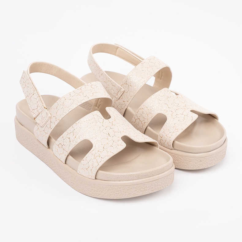 Goodin Sandalias clásicas en la plataforma beige 1