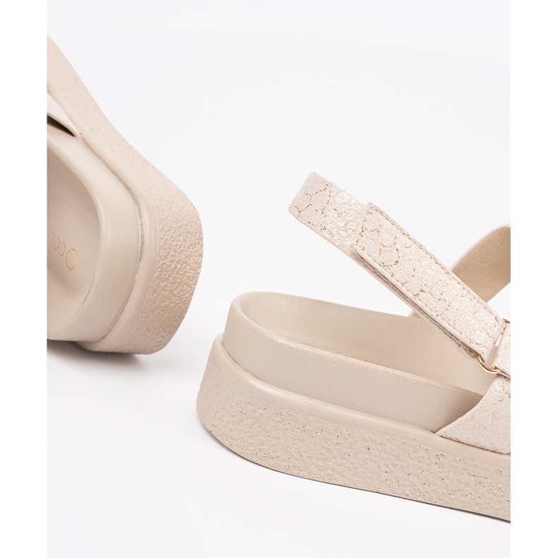 Goodin Sandalias clásicas en la plataforma beige 2