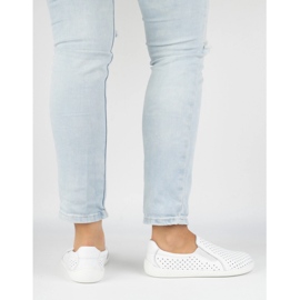 Cape de zapatos blancos Pollonus de cuero descalzo 5-1308-025 3