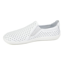 Cape de zapatos blancos Pollonus de cuero descalzo 5-1308-025 8
