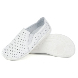 Cape de zapatos blancos Pollonus de cuero descalzo 5-1308-025 11