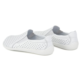 Cape de zapatos blancos Pollonus de cuero descalzo 5-1308-025 12