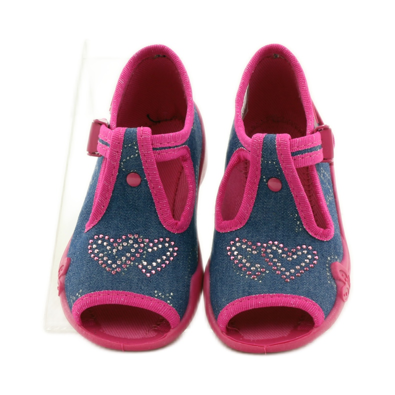 Befado 213p101 zapatillas con corazón azul marino rosado 4