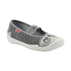 Befado zapatos infantiles bailarinas babuchas 116Y235 gris 1