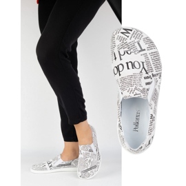 Pollonus Mujeres de cuero descalzo blanco 6