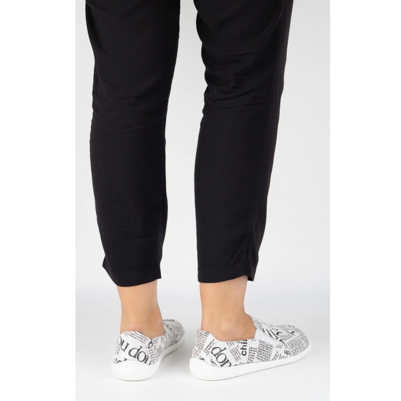 Pollonus Mujeres de cuero descalzo blanco 2