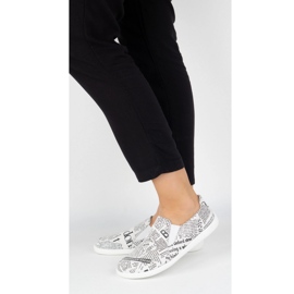 Pollonus Mujeres de cuero descalzo blanco 3
