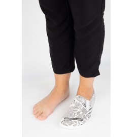 Pollonus Mujeres de cuero descalzo blanco 5