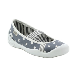 Zapatillas casa niña Befado 193y064 estrellas gris blanco 1