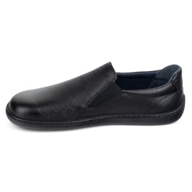 Zapatos de cuero descalzo de cuero resbaló Pollonus 5-1308-026 Negro Verona 1