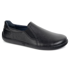 Zapatos de cuero descalzo de cuero resbaló Pollonus 5-1308-026 Negro Verona 2