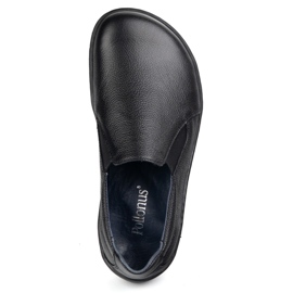 Zapatos de cuero descalzo de cuero resbaló Pollonus 5-1308-026 Negro Verona 6
