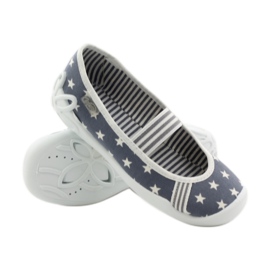 Zapatillas casa niña Befado 193y064 estrellas gris blanco 3
