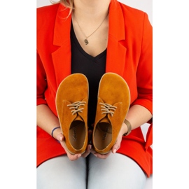 Pollonus de cuero para mujeres descalzo 5-1288-025 Velor amarillo 3