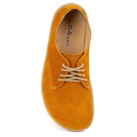 Pollonus de cuero para mujeres descalzo 5-1288-025 Velor amarillo 13