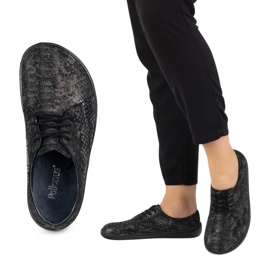 Pollonus Cuero para mujeres Pollono 5-1288-028 Manguera negra negro 4