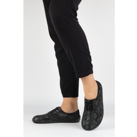 Pollonus Cuero para mujeres Pollono 5-1288-028 Manguera negra negro 3