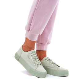 Zapatillas de deporte de material para mujeres Big Star RR274408-Estación verde 1
