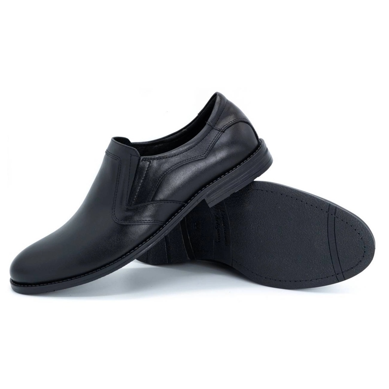 Olivier Zapatos de hombre elegantes en piel 283LU negro 2