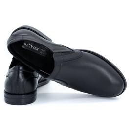 Olivier Zapatos de hombre elegantes en piel 283LU negro 3