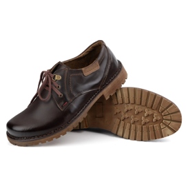 Zapatos de cuero para hombres olivier 312gt marrón oscuro 3