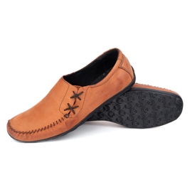 Olivier Zapatos para hombres mocasines de cuero insertado 306 kz de ladrillo rojo 3