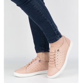 Vriston Zapatos de cuero para mujeres 081 Polvo de rosa rosado 8