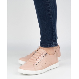 Vriston Zapatos de cuero para mujeres 081 Polvo de rosa rosado 7