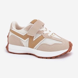Zapatillas Infantiles Con Velcro, Beige 5