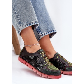 Zapatos de cuero para mujeres estampados Maciejka 06784-20 Negro 6