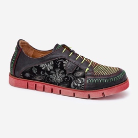 Zapatos de cuero para mujeres estampados Maciejka 06784-20 Negro 4