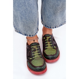 Zapatos de cuero para mujeres estampados Maciejka 06784-20 Negro 5