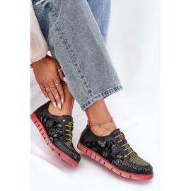 Zapatos de cuero para mujeres estampados Maciejka 06784-20 Negro 7
