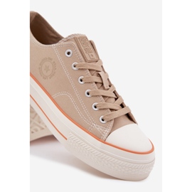 Zapatillas para hombres en la plataforma beige Big Star RR174323 5
