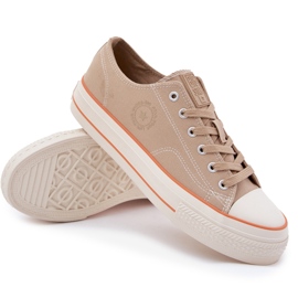 Zapatillas para hombres en la plataforma beige Big Star RR174323 9