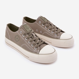 Zapatillas para hombres en la plataforma Big Star RR174325 verde 1