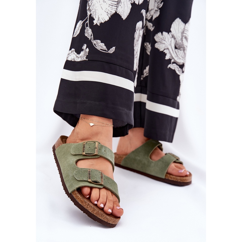 Flip folladas de gamuza para mujeres con Big Star RR274A393 abrazaderas verdes 2