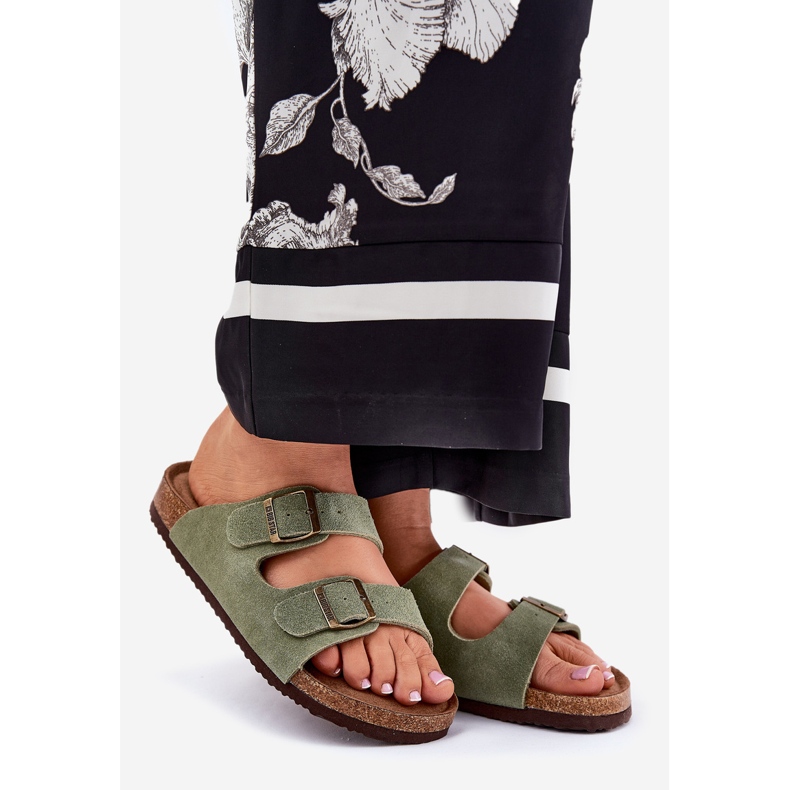 Flip folladas de gamuza para mujeres con Big Star RR274A393 abrazaderas verdes 1